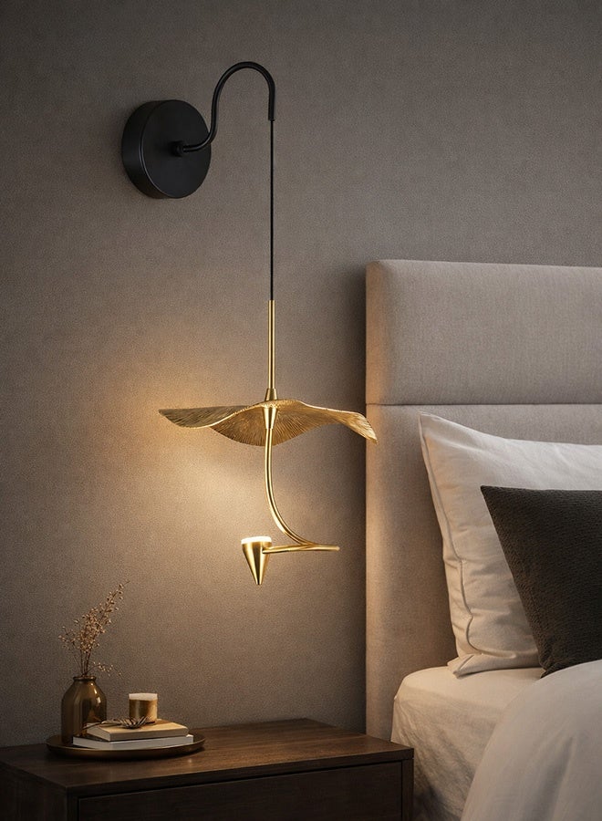 SPOLUX Modern Lighting, Wall lamp, Light,  Gold and Black Color, 37x20 cm, Suitable for bedroom and living room, Adjustable height - Image 2